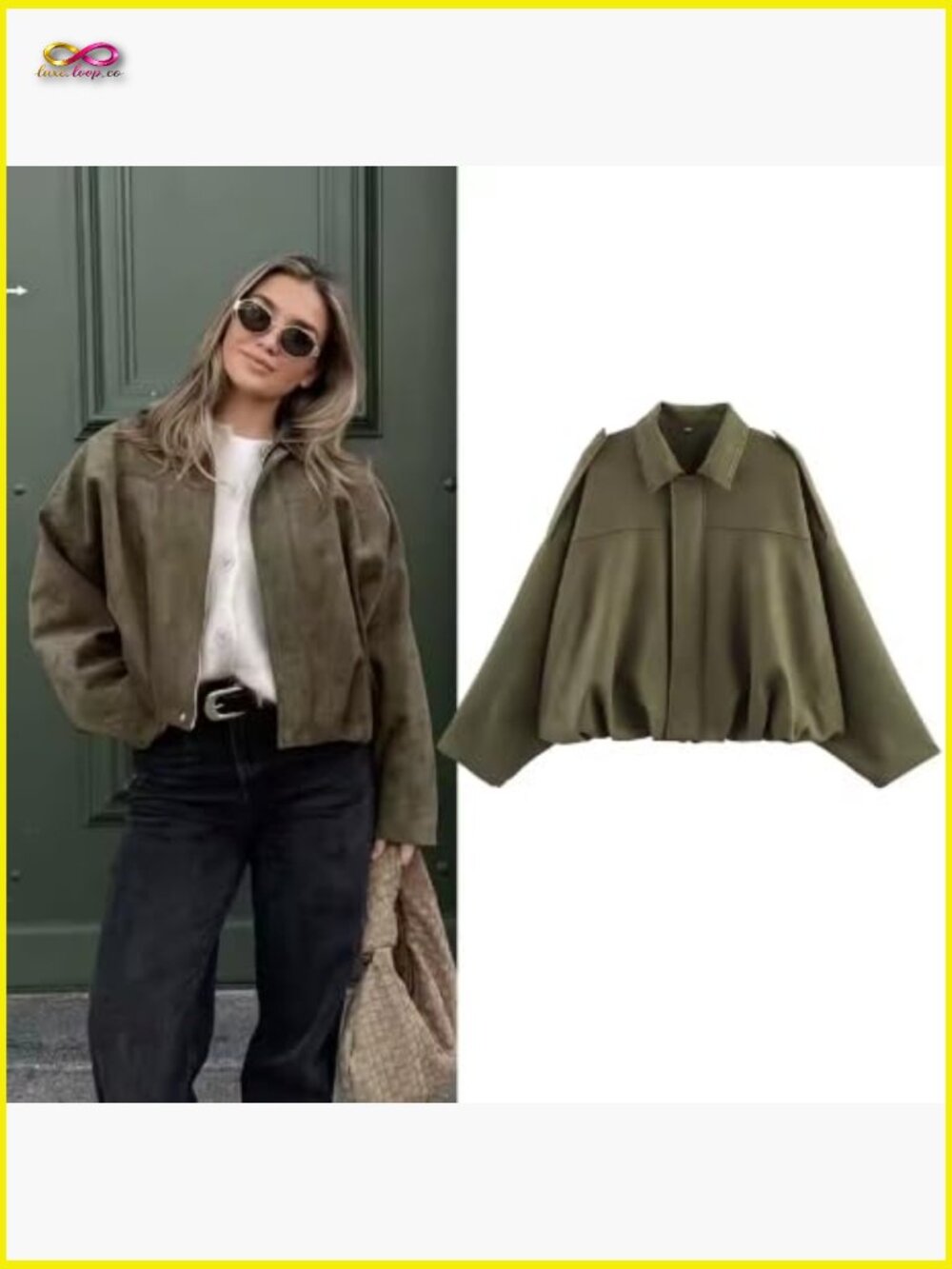 Faux Suede Cropped Jacket Open Front Casual Lightweight Fall Winter Coat - Picture 2 of 7
